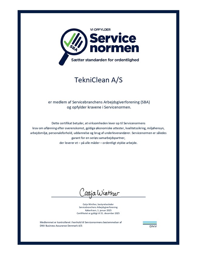 SBA Certifikat